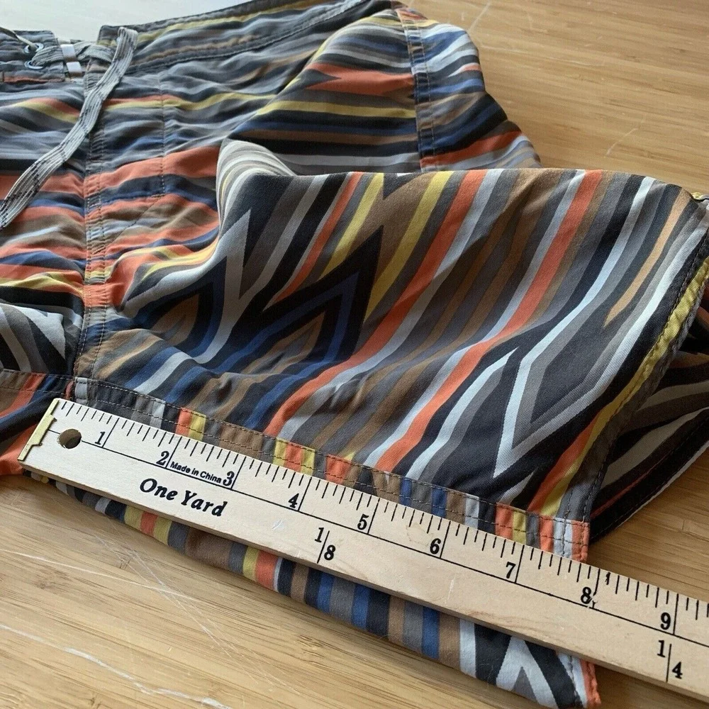 Patagonia Mens Swim Trunks 29 x 8 Board Shorts Unlined Striped Gorpcore Beach